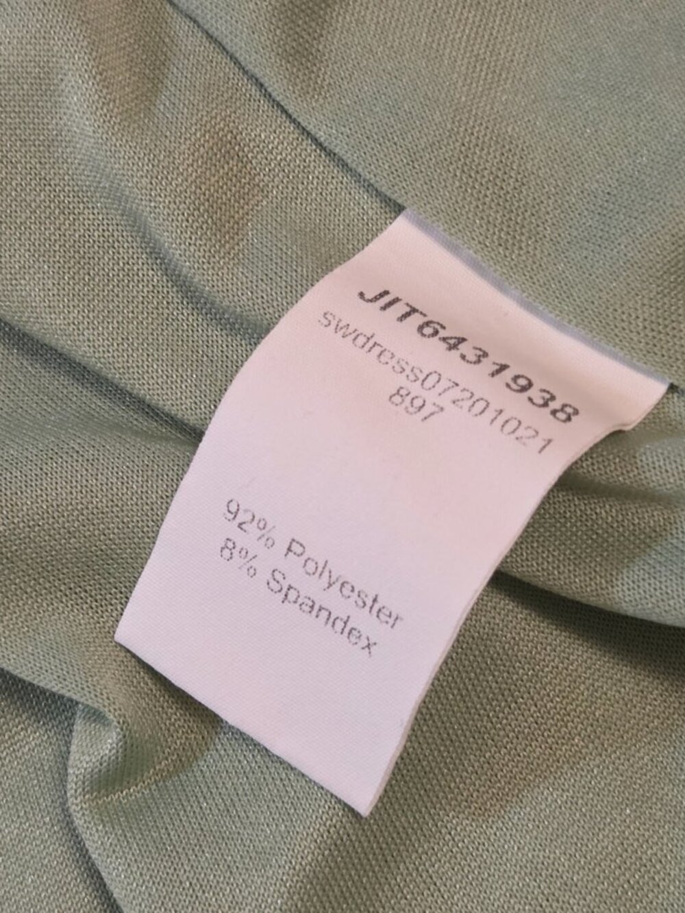 Two-Tone Green Velvet Colorblock Slip Maxi Dress - S/M - Picture 5 of 5